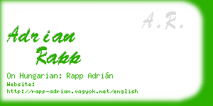 adrian rapp business card